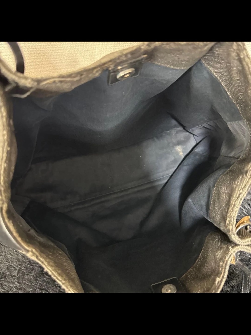 Gucci Black Monogram Tote Bag with Double Straps - Picture 9 of 10